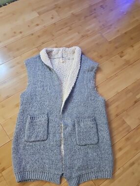 Hummingbird Cream Knit Long Vest